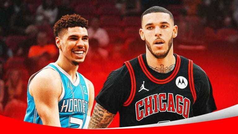 Bulls’ Lonzo Ball before the first game against LaMelo Ball in 1,145 days