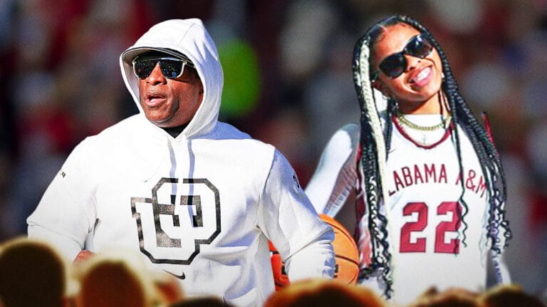 Deion Sanders makes a surprise appearance at Alabama A&M for his daughter