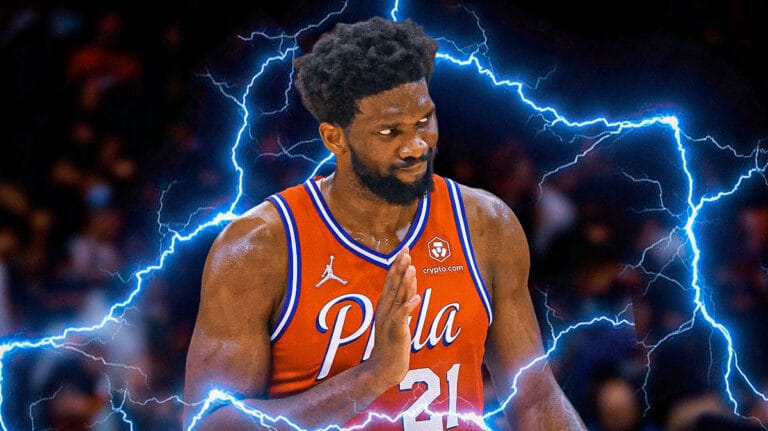 76ers’ Joel EmbiId goes in a huge return of win vs. Mavericks