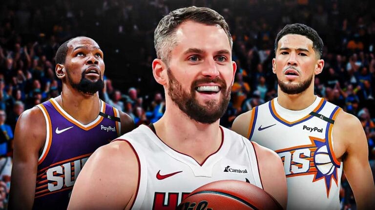 Kevin Love’s Funny Kevin Durant, Devin Booker Post in the middle of an unfortunate accident with Hooters