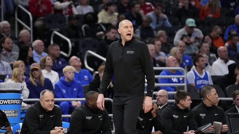 Kentucky’s Mark Pope jokes about getting fired after progress in NCAA tournament