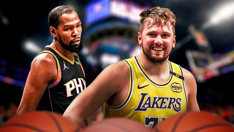 Lakers’ Luka Doncic Guess Kevin Durant with a casual talca after game