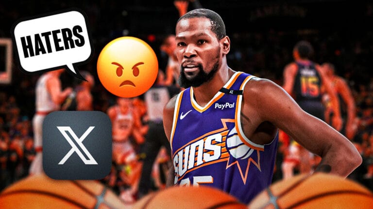 Suns’ Kevin Durant makes the “energy” entrance on the call haters