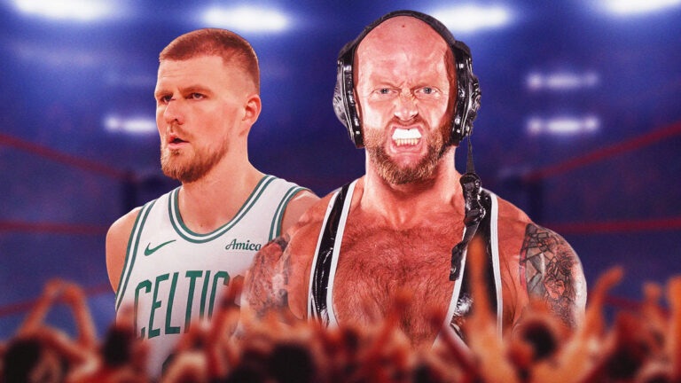 Kristaps KristaS Porzingis sits in front in the spring spring spring of the AEV dynamite