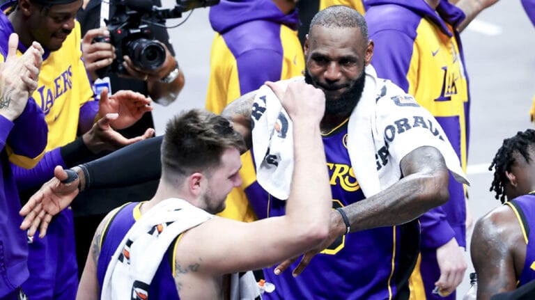 Immediate Reaction Lakers’ LeBron James on a great victory with the Port Doncic vs. Mavericks