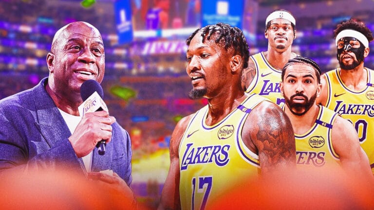 Magic Johnson celebrates 2 key reserves Lakers after winning over rockets