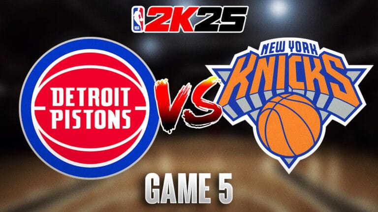 Pistons vs. Knicks game 5 results according to NBA 2K25