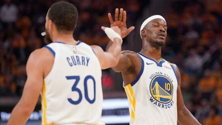 Warriors Jimmy Butler Summaried Stephen Curri Heroics with a comment ‘Batman’