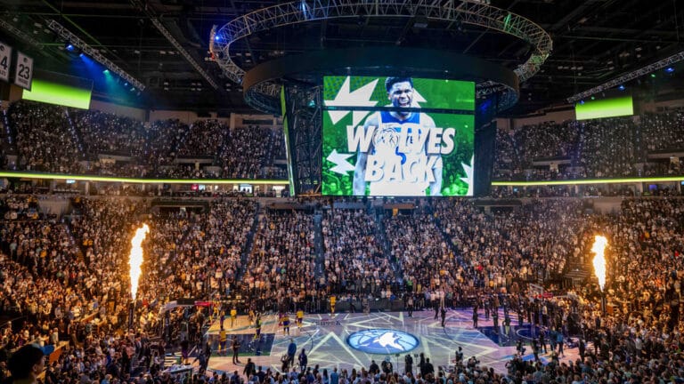 Anthony Edwards raises fans after winning Lakers