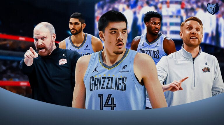 Grizzlies’ Zach Ede gets a seal of the approval from Tuomas Iisal after Flash Taylor Jenkins