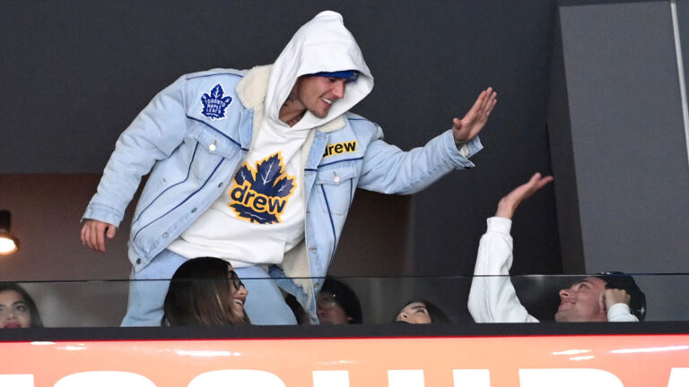 Justin Bieber shows the support for Toronto after the game 7