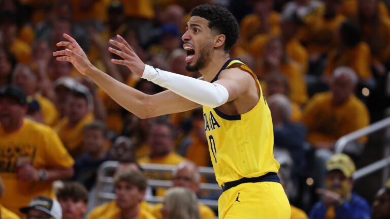 Tires Haliburton, Indiana is baked after the game 3 Chokejob vs. Knicks