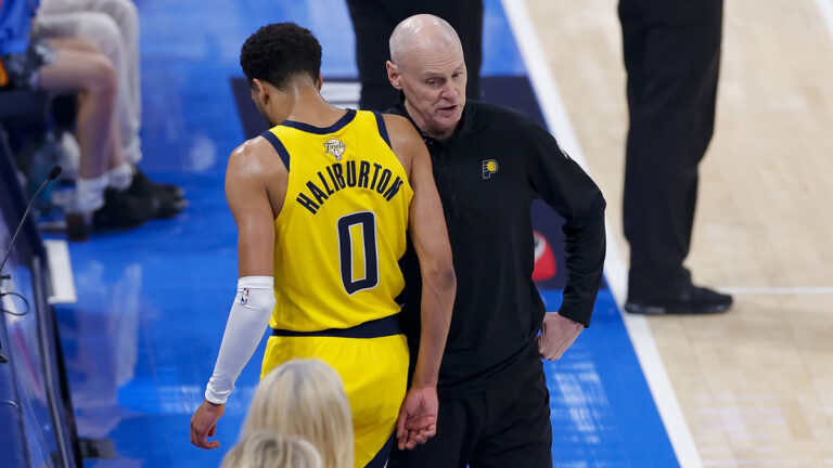 Rick Carlisle Reaction to Hematia Tires Haliburton 7