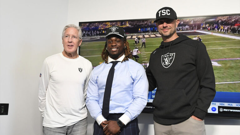 Ashton Jeanty makes “fun” Pete Carroll entrance