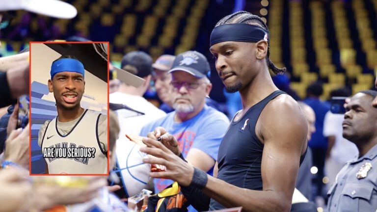 Shai Gilgeous-Aleksandar is amazed how many autographs signed before the NBA Final Games