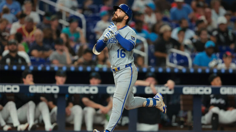 The player with late cubs Father reacts to the WRIGLEY FIELD Home Run