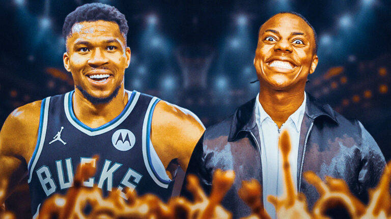 The speed was given Giannis to laugh so hard, he broke the chair during the interview