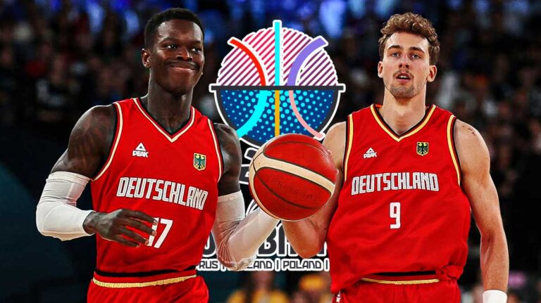 Dennis Schroder celebrates Talent Franca Vagnera on the eve of Eurobasket 2025