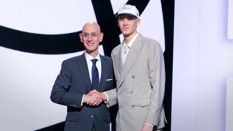 Egor Demin reacts to NBA managers who marked him the highest draft range