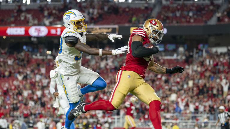 Veteran Linebacker captures the pre-season Pick-6 in the middle of a written list of 53-Man