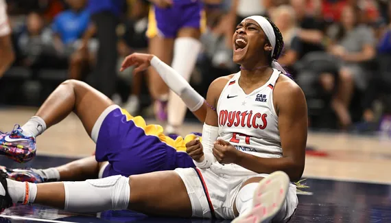 Mystics and suns Exchange Aaliyah Edwards and Jaci Sheldon