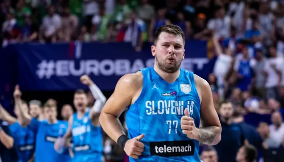 Luka Dončić is entertained against the UK