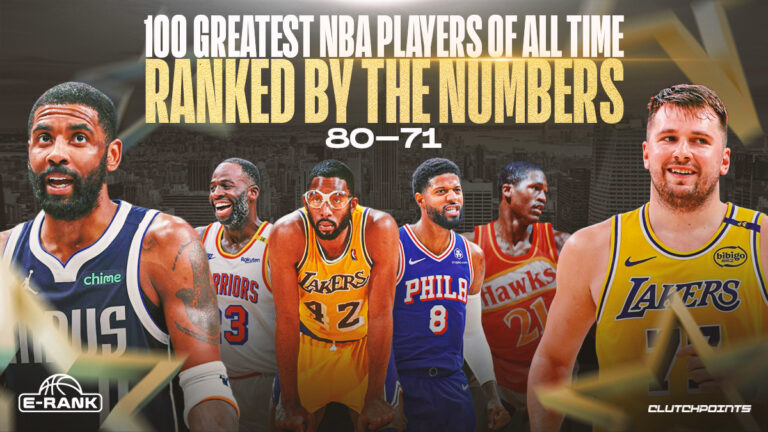 100 largest NBA players of all time, ranked according to numbers: 80-71