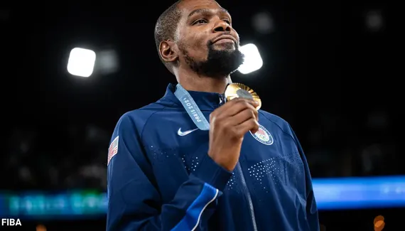 Kevin during the readiness for the violation of the fifth Olympic gold medal in Los Angeles?