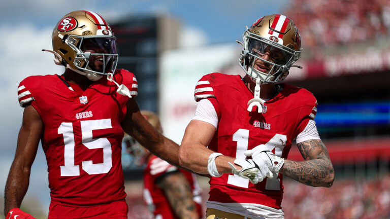 Ricky Pearsall is expected to be out like Jauan Jennings to start against Buccaneers