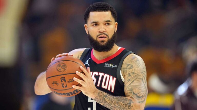 Fred VanVleet helps the Houston coach practice after the season-opening loss to the Thunder