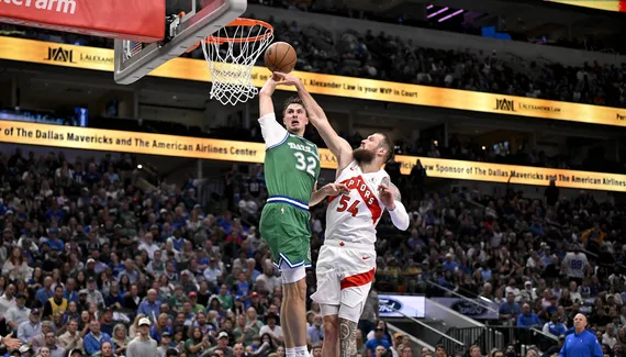 Cooper Flagg celebrates the Mavericks’ first win