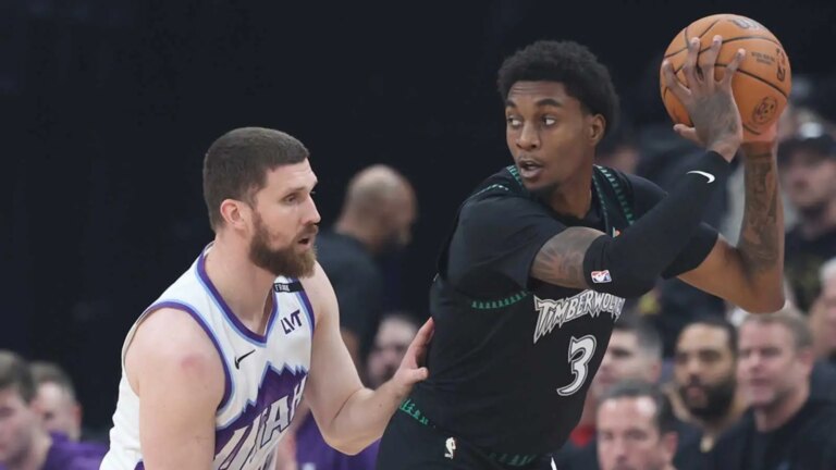 Anthony Edwards is 100% real on Jaden McDaniels