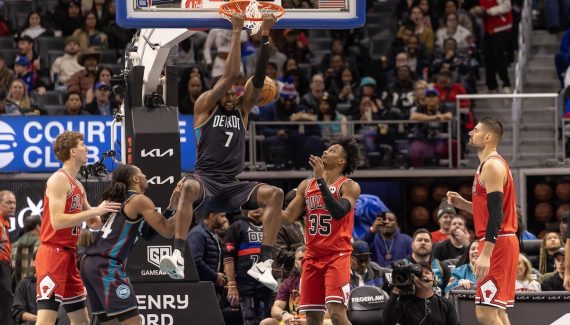 Without Pistons executives, Paul Reed is pulling out all the stops