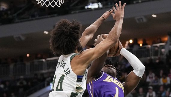 Giannis Antetokounmpo “stole” the game ball from the Lakers rookie