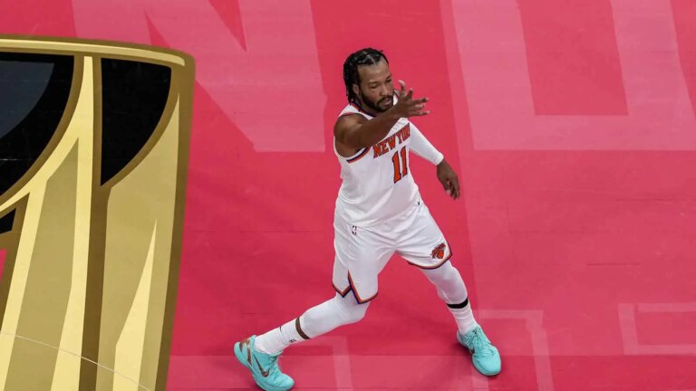 Jalen Brunson has a healthy banter with Udonis Haslem