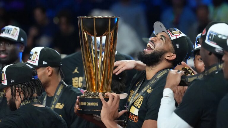 NBA Cup banner at MSG? Karl-Anthony Towns Just Excited About ‘Dope** T-Shirt’