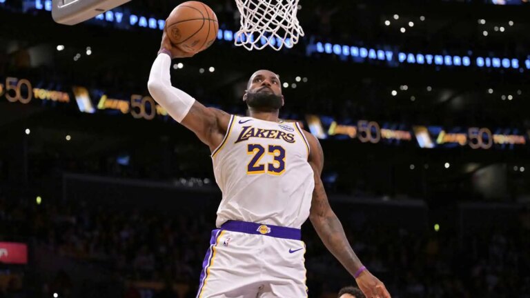 LeBron James posted a career-best mark in LA in a dominant win over the Kings