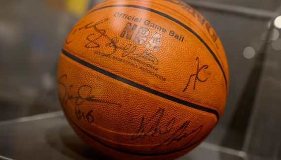 Half a million dollars for the ball for the first title of the Kobe/Shak duo