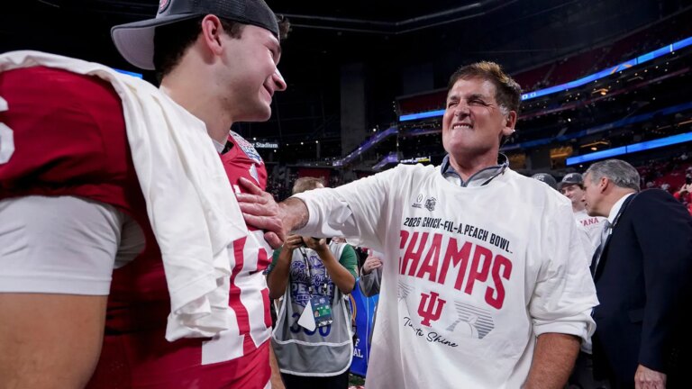 Mark Cuban reacted confidently to the Hoosiers’ CFP win