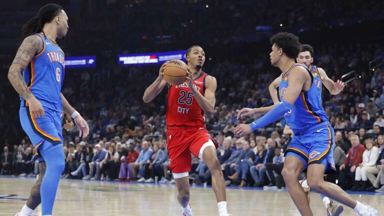 The OKC veteran tied his career high with an outstanding defensive performance against the Pelicans