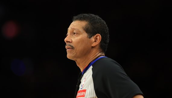 Referee Bill Kennedy was injured during the match