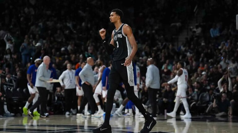 Victor Wembanyama is listed as day-to-day with a knee injury