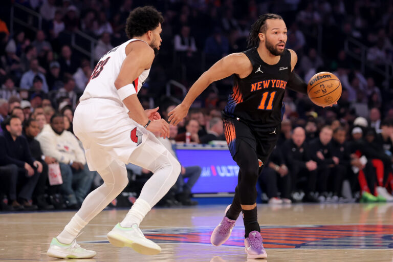 And five for the Knicks, easy winners of the Blazers