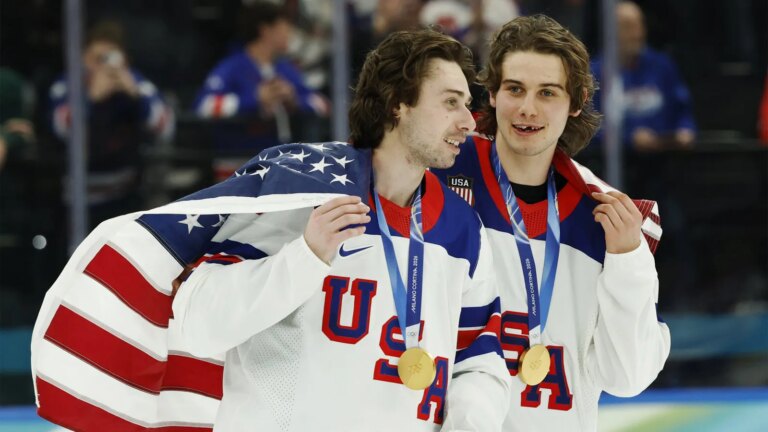 Quinn Hughes defends brother Jack from “idiots” after Golden Goal