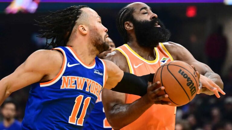 James Harden suffered a broken thumb against the Knicks