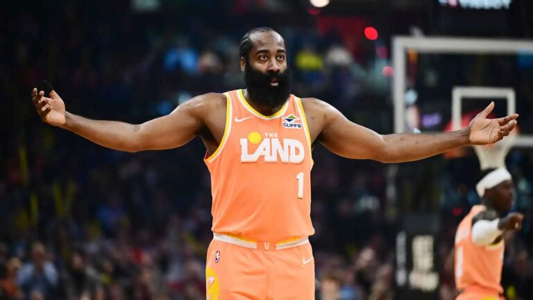 James Harden is struggling to dribble amid a broken thumb