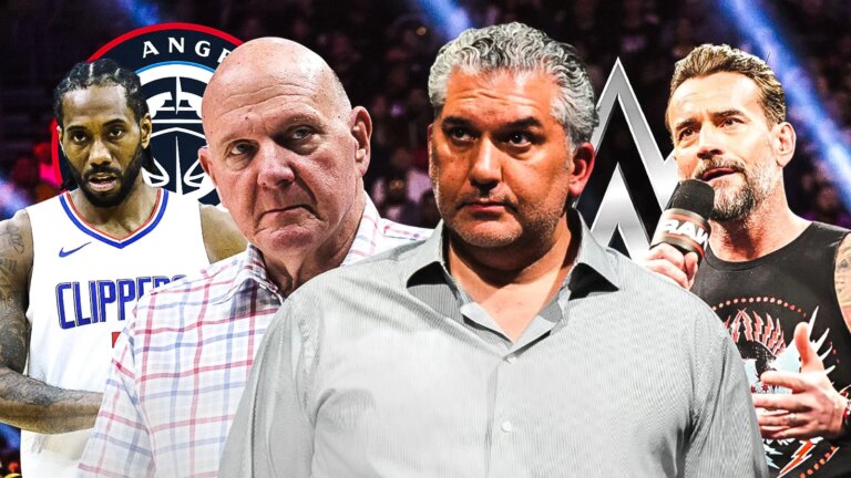 Kawhi Leonard, Steve Ballmer spotted with WWE’s CM Punk and Nick Khan