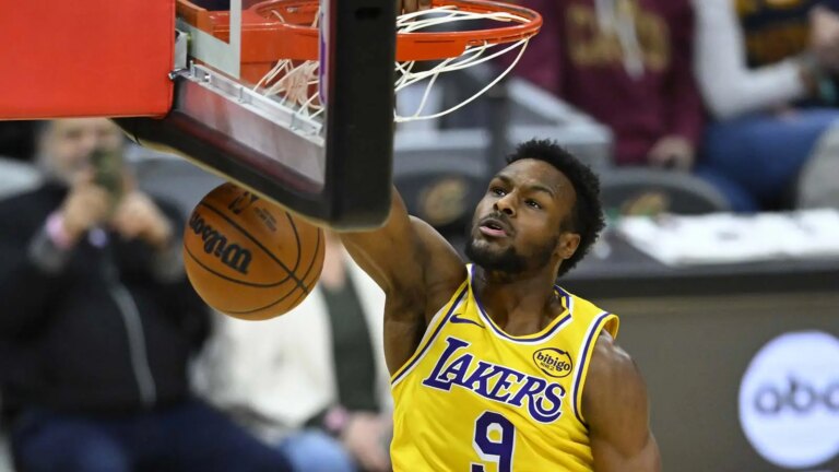 Brony James gets the honor before the game in the absence of LeBron James