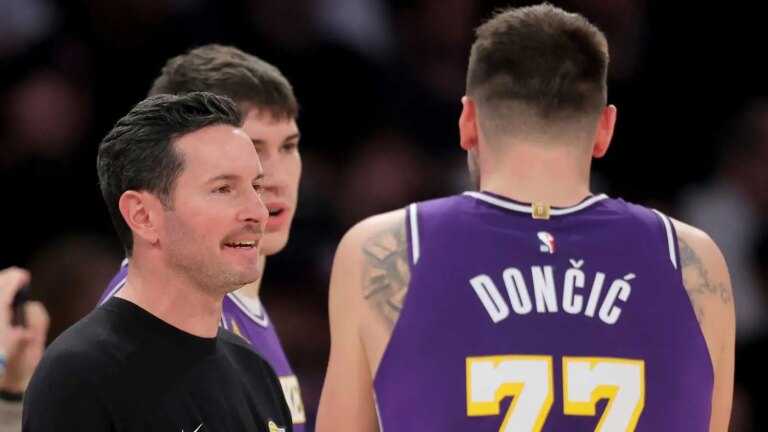 JJ Redick reacts in one word to the notification about Luka Doncic’s injury