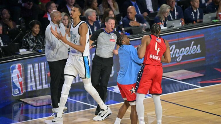 Victor Wembanyama’s wistful reaction to Scotty Barnes’ All-Star Game winner